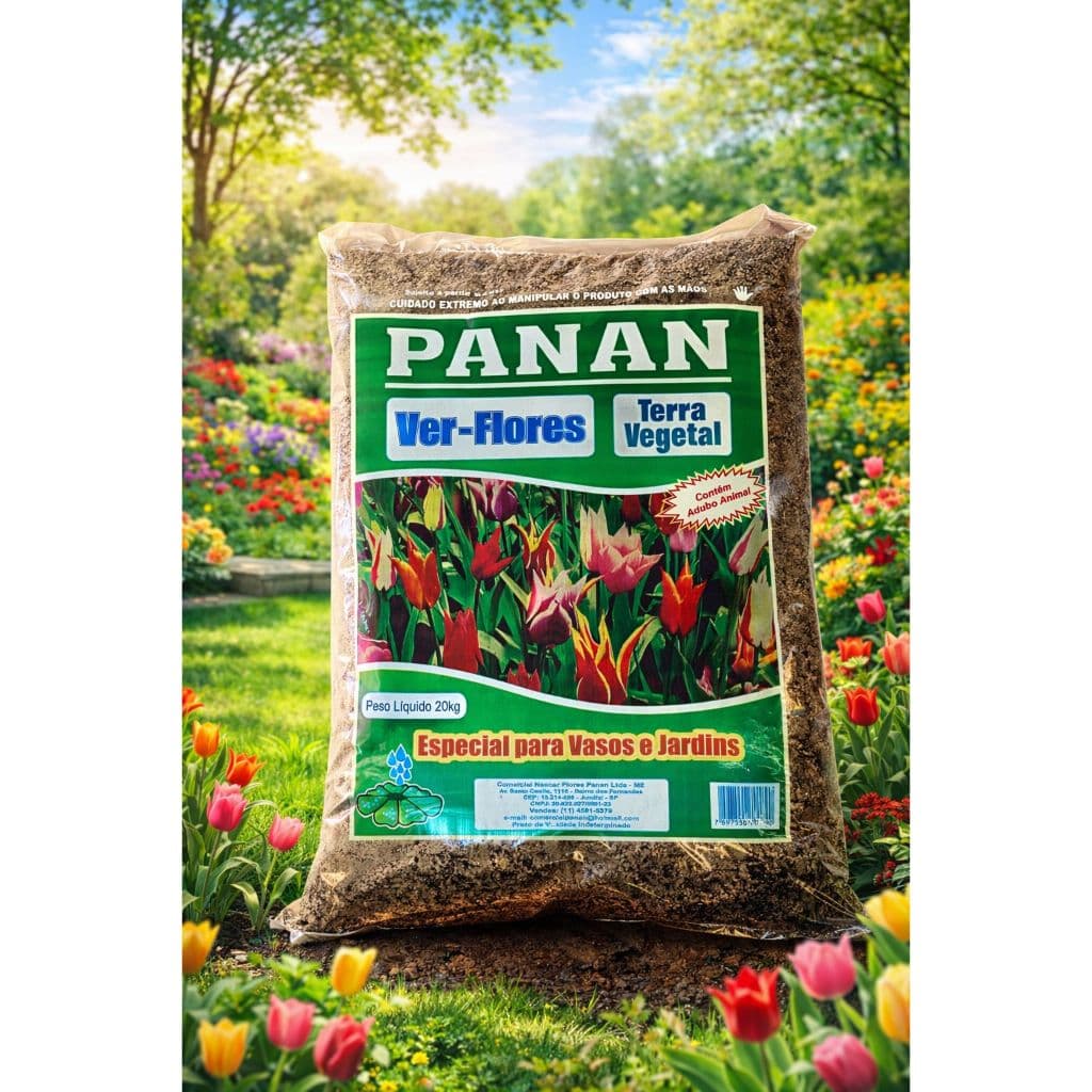 Terra Vegetal Adubada com Húmus de Minhoca Puro Premium