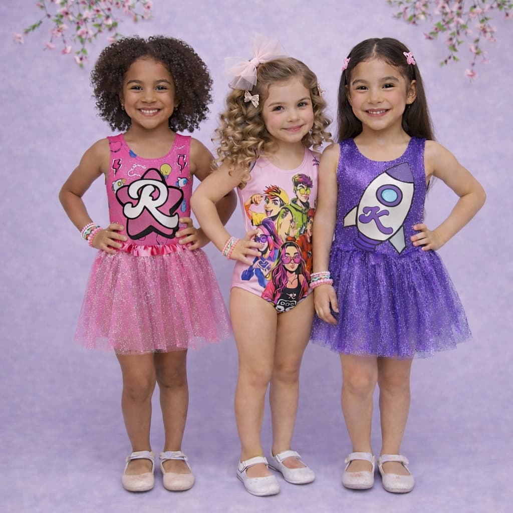 Body Infantil Feminino Emily Vick Rosa | Foguete Temático | Estilo Katlen