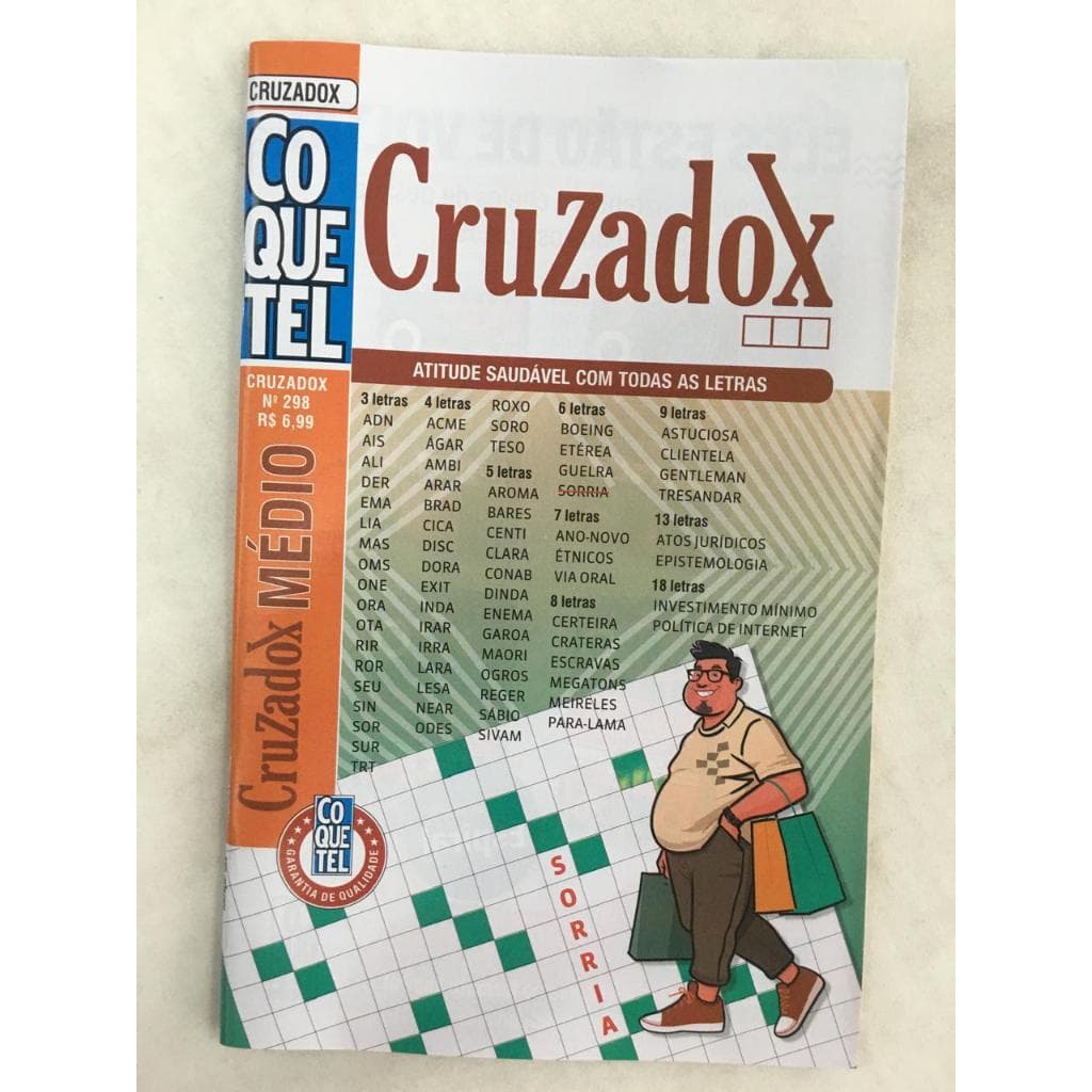 Passatempo Coquetel Cruzadox Nível Médio 43 Jogos
