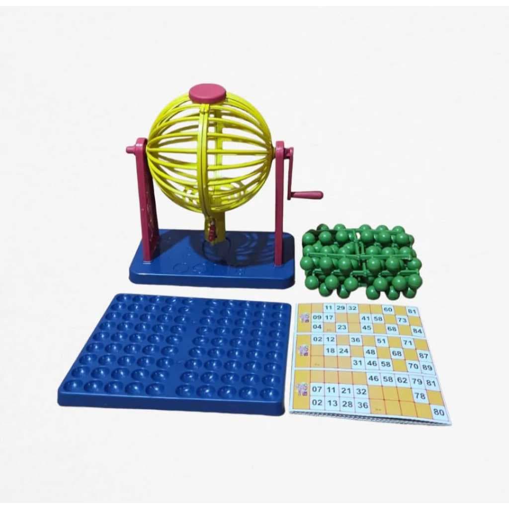 Jogo De Bingo Completo Com Globo 90 Bolinhas 12 Cartelas