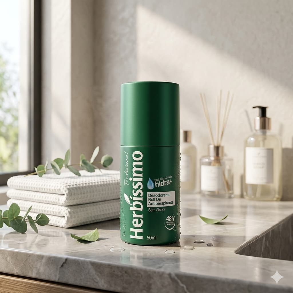 Desodorante Roll-On Antitranspirante Herbíssimo Care Tradicional 50ml