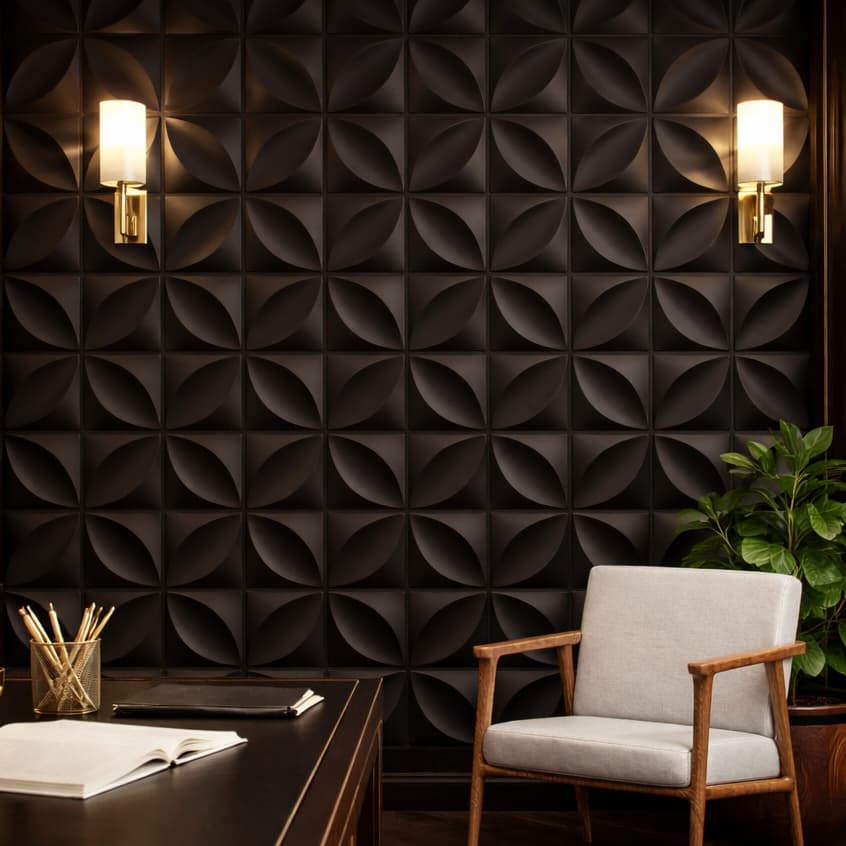 Kit Placas PVC 3D Revestimento de Parede Decorativa 25x25 cm 30|40|50|75|100 Unidades