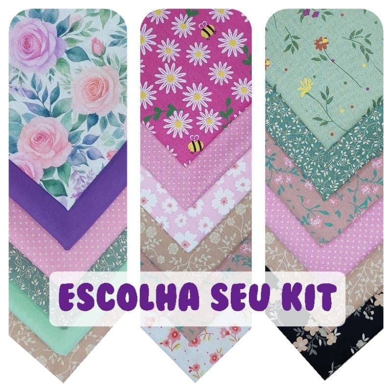 Kit Tricoline Barrado Artesanato Criativo 30 x 75 cm - 6 Cortes