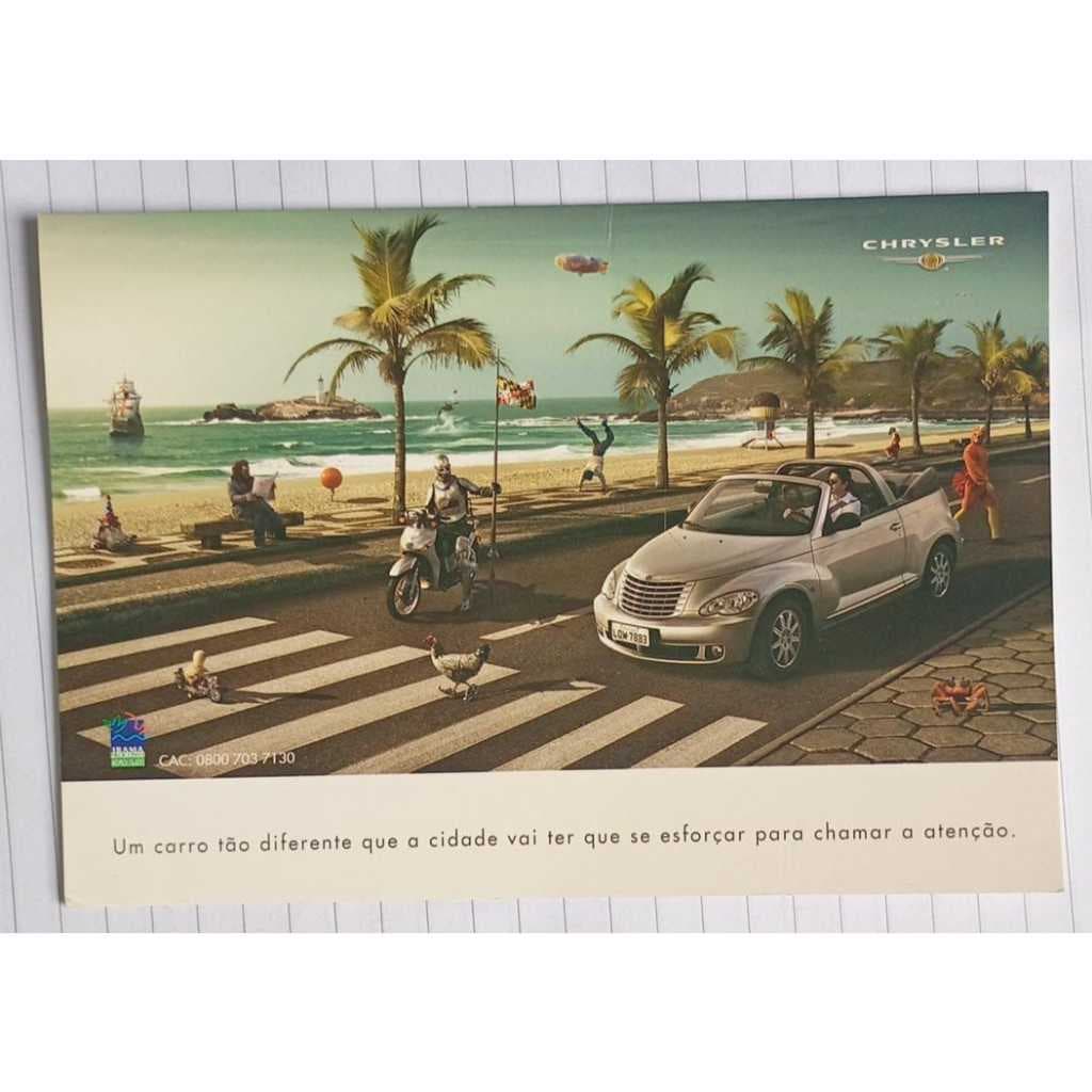 Cartão Postal Publicitário Chrysler PT Cruiser – “Nasceu para ser diferente”