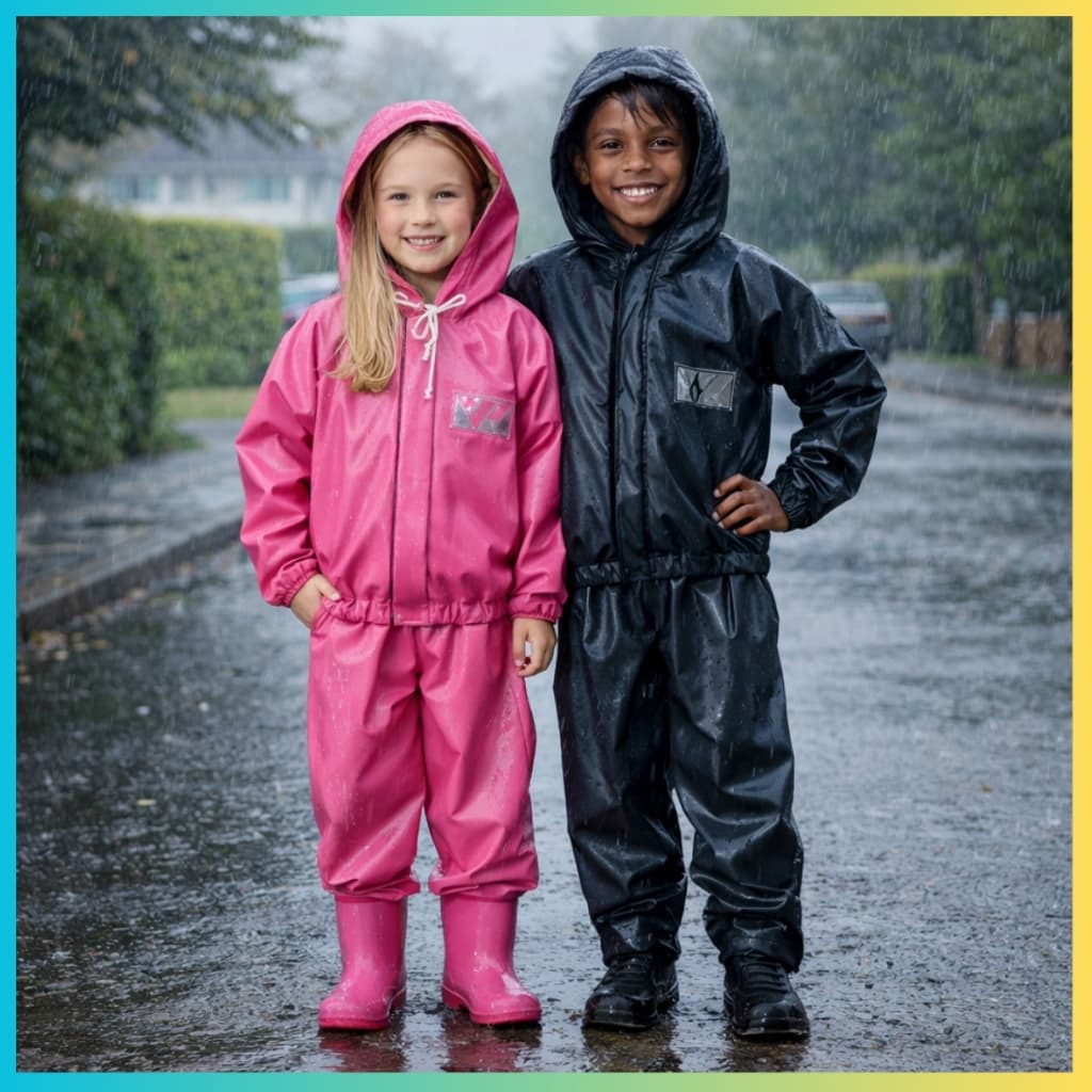Capa De Chuva Infantil Impermeável PVC até 10 anos Reforçada