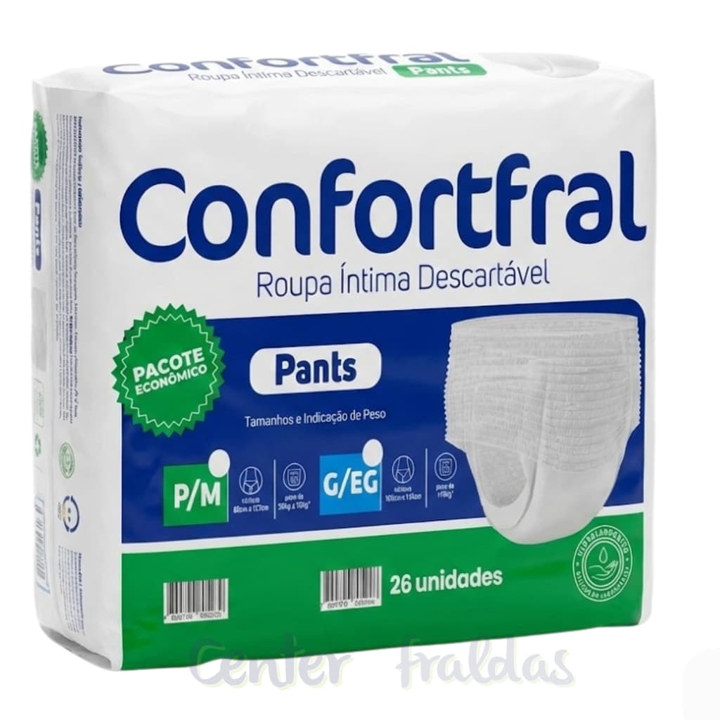 Fralda geriátrica Segunda Linha PANTS com 26Un - P/M e G/EG