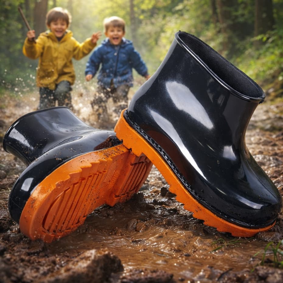 Galocha Infantil Baby Menino Lisa Confortável Diversão Emborrachado Volta as Aulas Escolar Mar&Cor