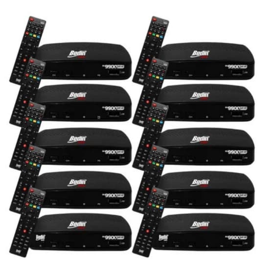KIT 10 BEDIN SAT BS9900S FULLHD REGIONALIZADO BANDA KU