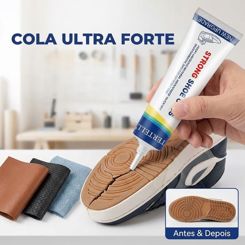 Cola Sapatos Alta Adesão Resistente Água Uso Multiplas Superfícies Conserto 60ml