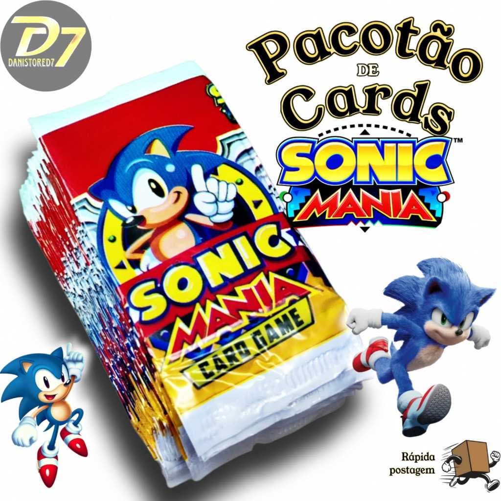 Kit Pacotão 100 Cards Figurinhas SONIC para bater = 25 Pacotes / Colecionável / Trading Cards