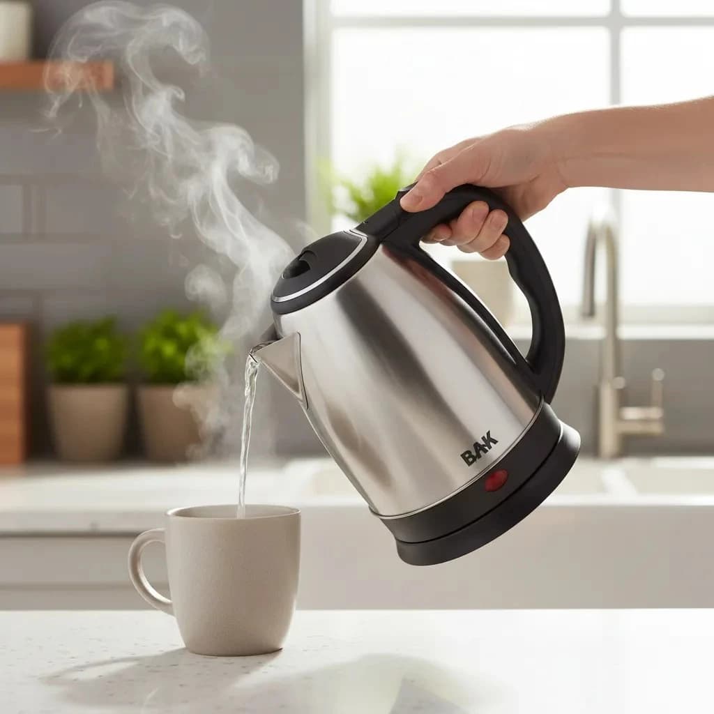 Chaleira Elétrica 1,8 Litros Inox 220V ou 110V – Base 360° e Luz Indicadora, 1500W Automática