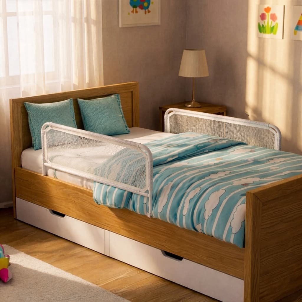 Kit 2 Grade de Cama Protecao Reforçada Dobrável Criança Kids