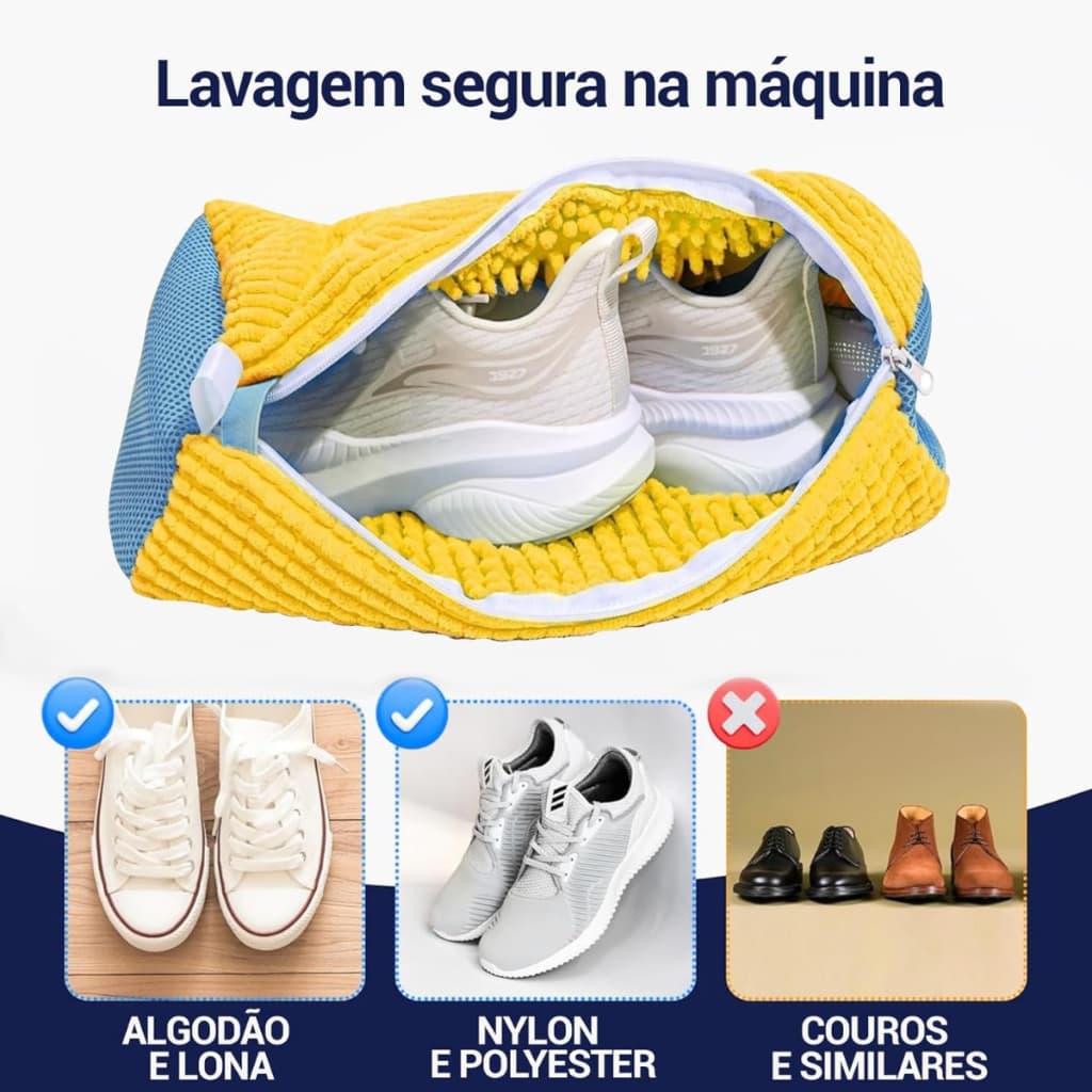 Saco Bolsa De Lavar Tenis Sapato Armazenamento Malha Lavanderia Maquina Anti Deformação