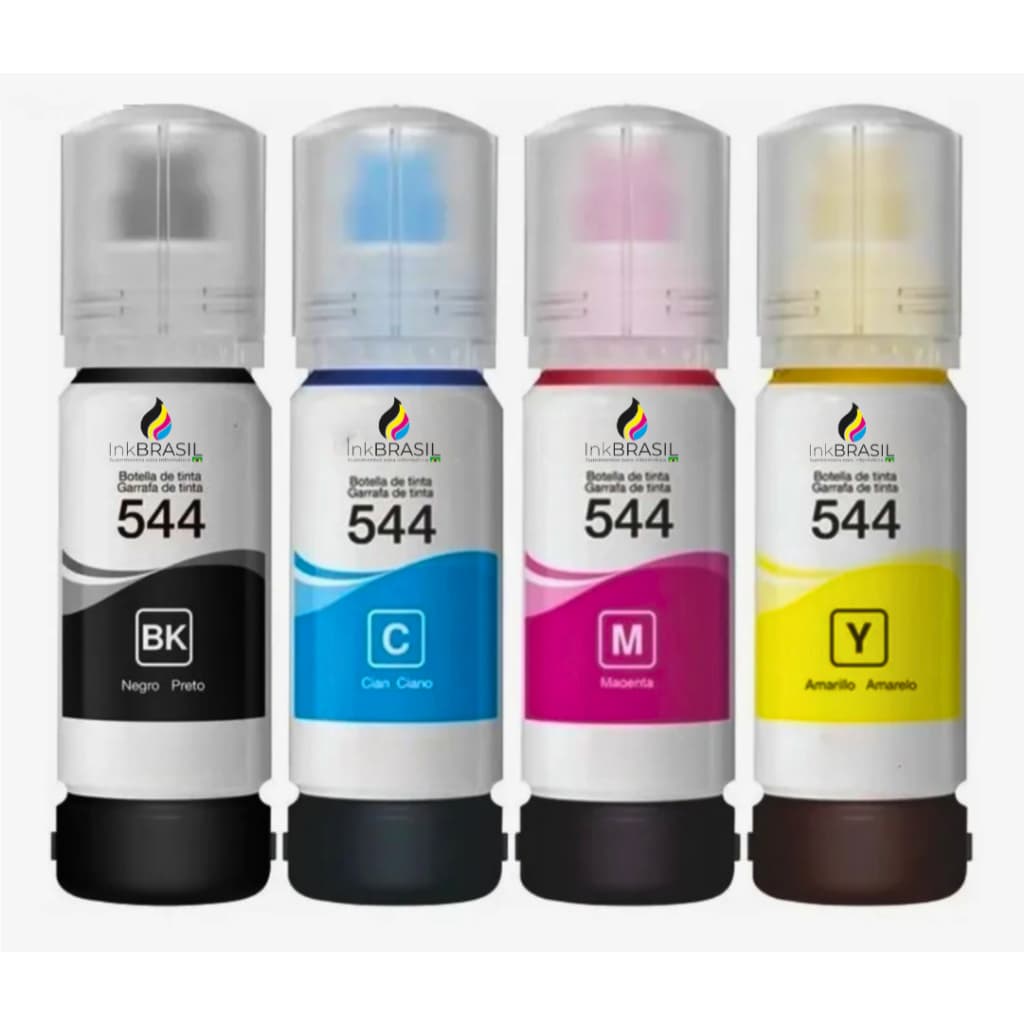 KIT 04 UNIDADES DE TINTAS INKBRASIL, PARA IMPRESSORAS L3110 L3150 L3210 L3250.