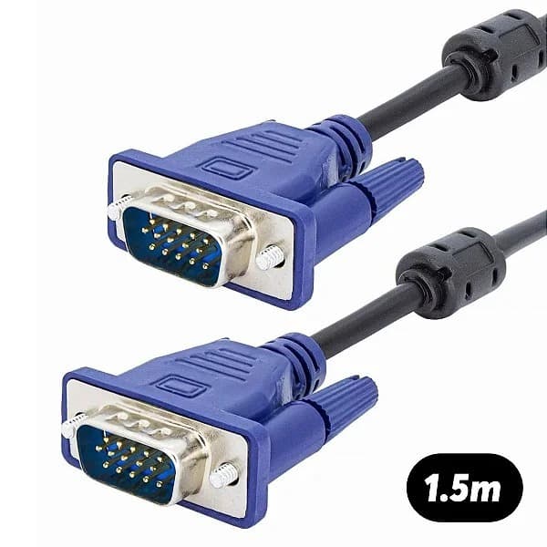 Cabo VGA 1.5m Usado Ideal para Monitor PC Notebook Projetor