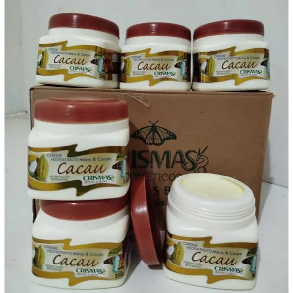 Creme Hidratante Para Mãos e Corpo 500g Crismas Cacau pés
