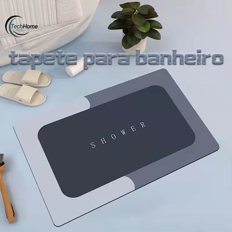 Tapete de Banheiro Antiderrapante Super Absorvente Secagem Rápida Macio Microfibra Fofo