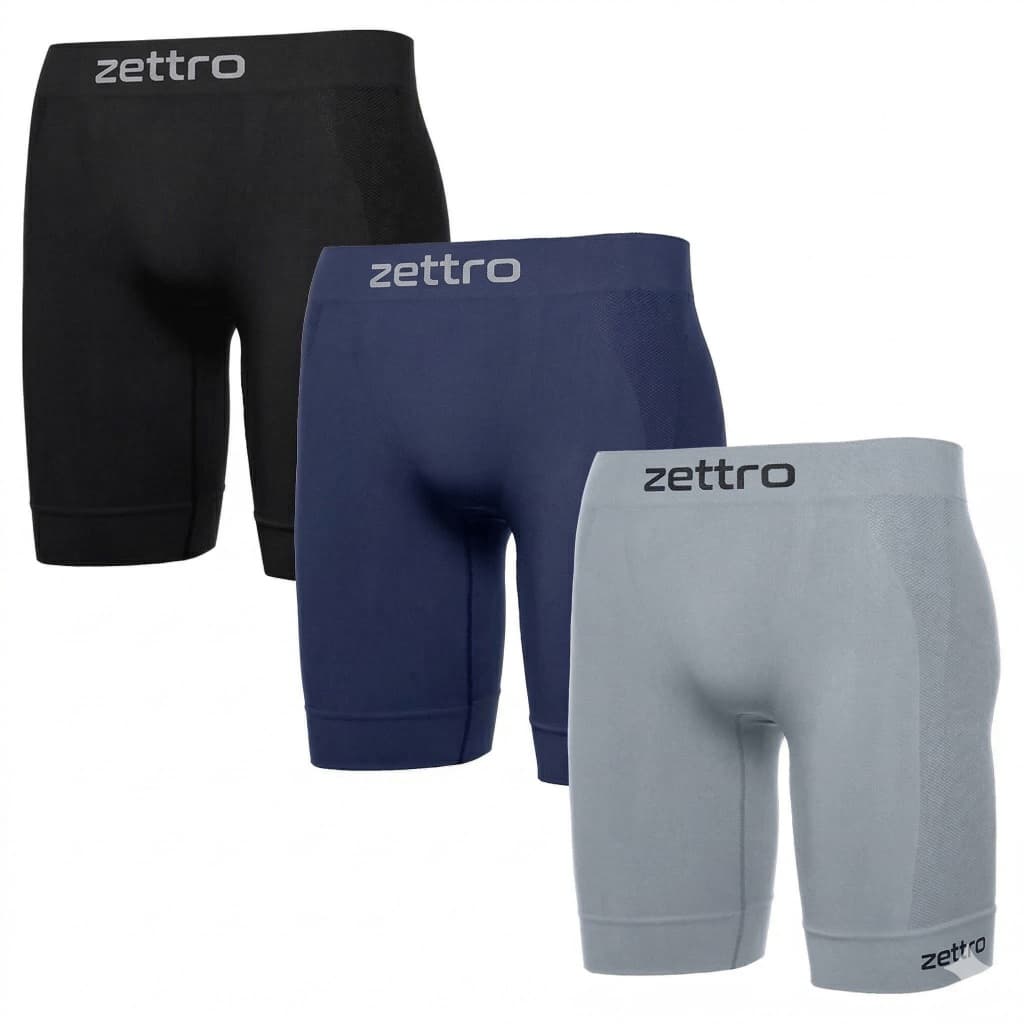 Bermuda Compressão Masculina Ciclista Kit 3 Unidades Zettro