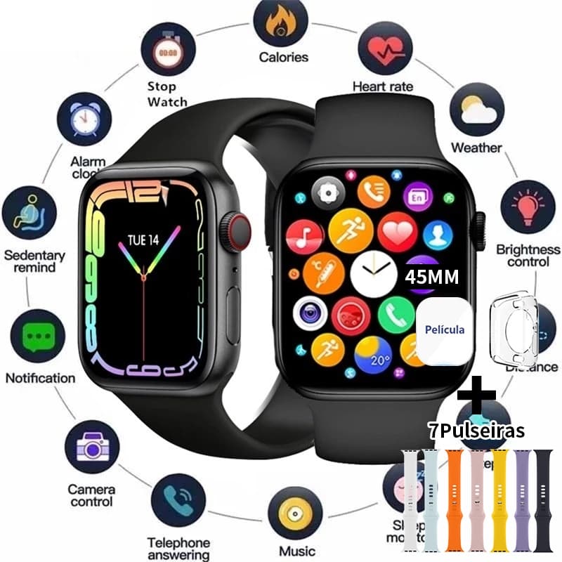 2026 Watch 10 Pro Max Relógio à prova d'água inteligente Bluetooth Call Heart Rate Smartwatch