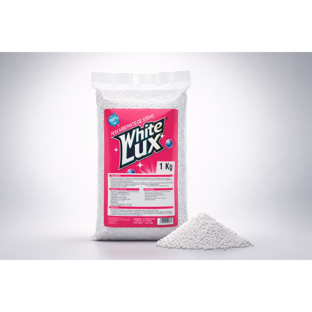 Percabonato de sódio Alvejante 1kg  Tira Manchas Sem Cloro, Roupas Brancas e Coloridas