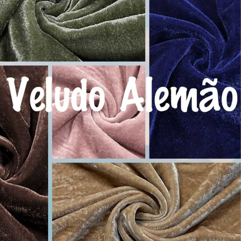 5 METROS VELUDO ALEMÃO, CRISTAL (5M X 1,50M)