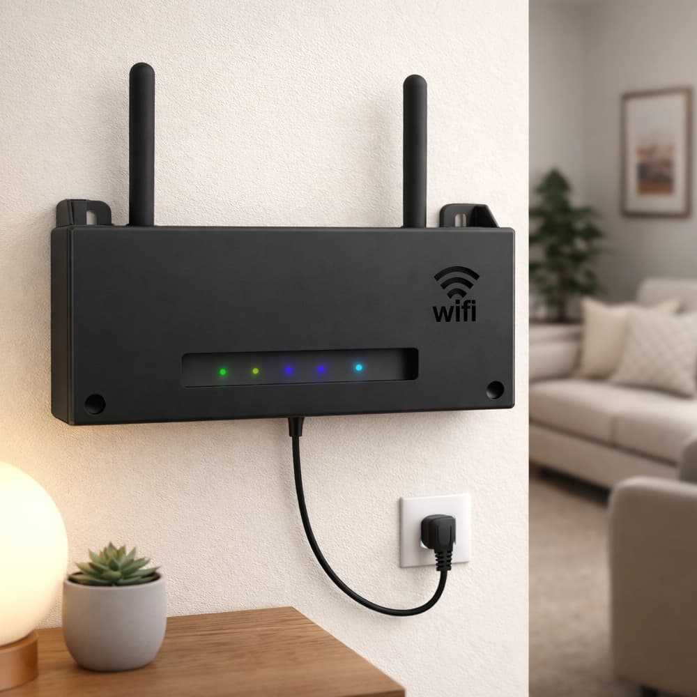 Suporte Organizador para Roteador Modem Wi-Fi Instalação Fácil na Parede