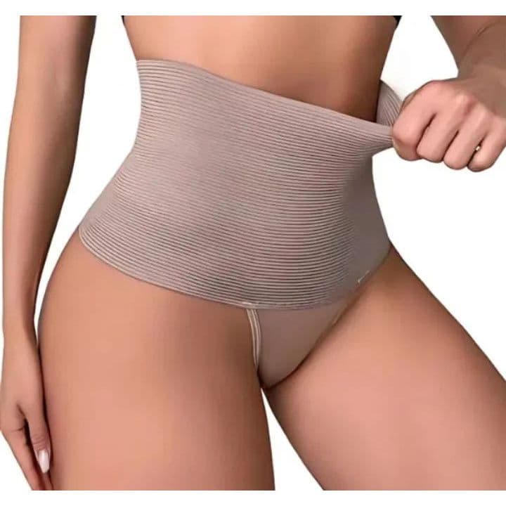 Cinta Modeladora Feminina Alta Compressão Abdominal para Emagrecimento e Melhora de Postura Edumara