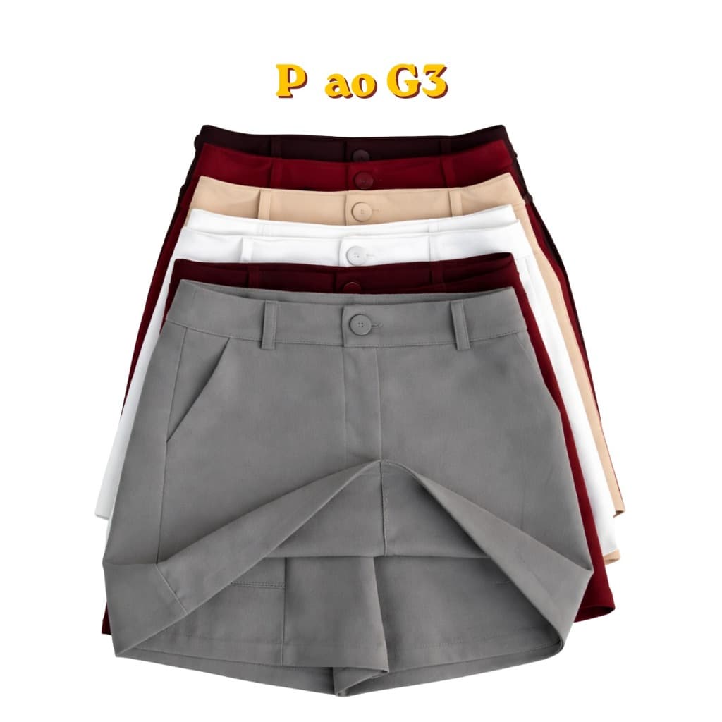 Short Saia em Alfaiataria Plus Size Feminina – Look Moderno, Confortável e Sofisticado com Botão do P ao G3