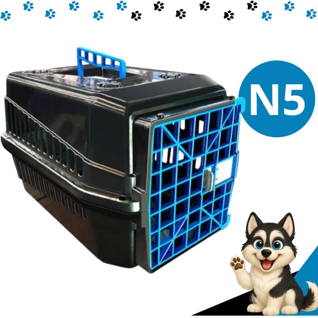 Caixa De Transporte Cachorro e e Gatos N5 Black Azul Bleck Rosa  Pet Animais Cães Gatos
