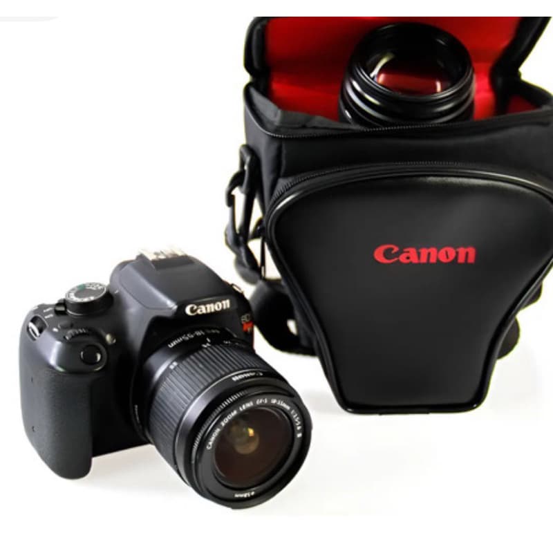 Câmera Canon EOS Rebel T100 com lente 18-55mm III + kit completo seminova