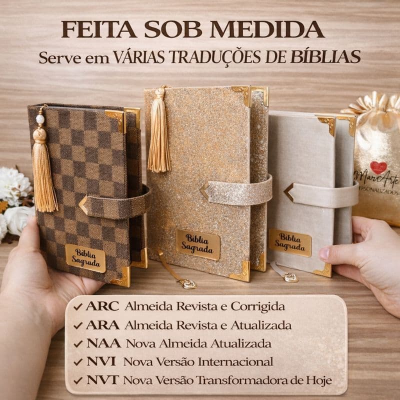 Capa para Bíblia pequena feminina removível |   CCB  NVI AVE MARIA ARC ARA ( favor confirmar as medidas no chat)