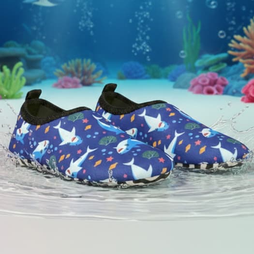 Sapatilha Infantil Aquática Meninos Desenhos Antiderrapante Brincar Praia Calor Piscina