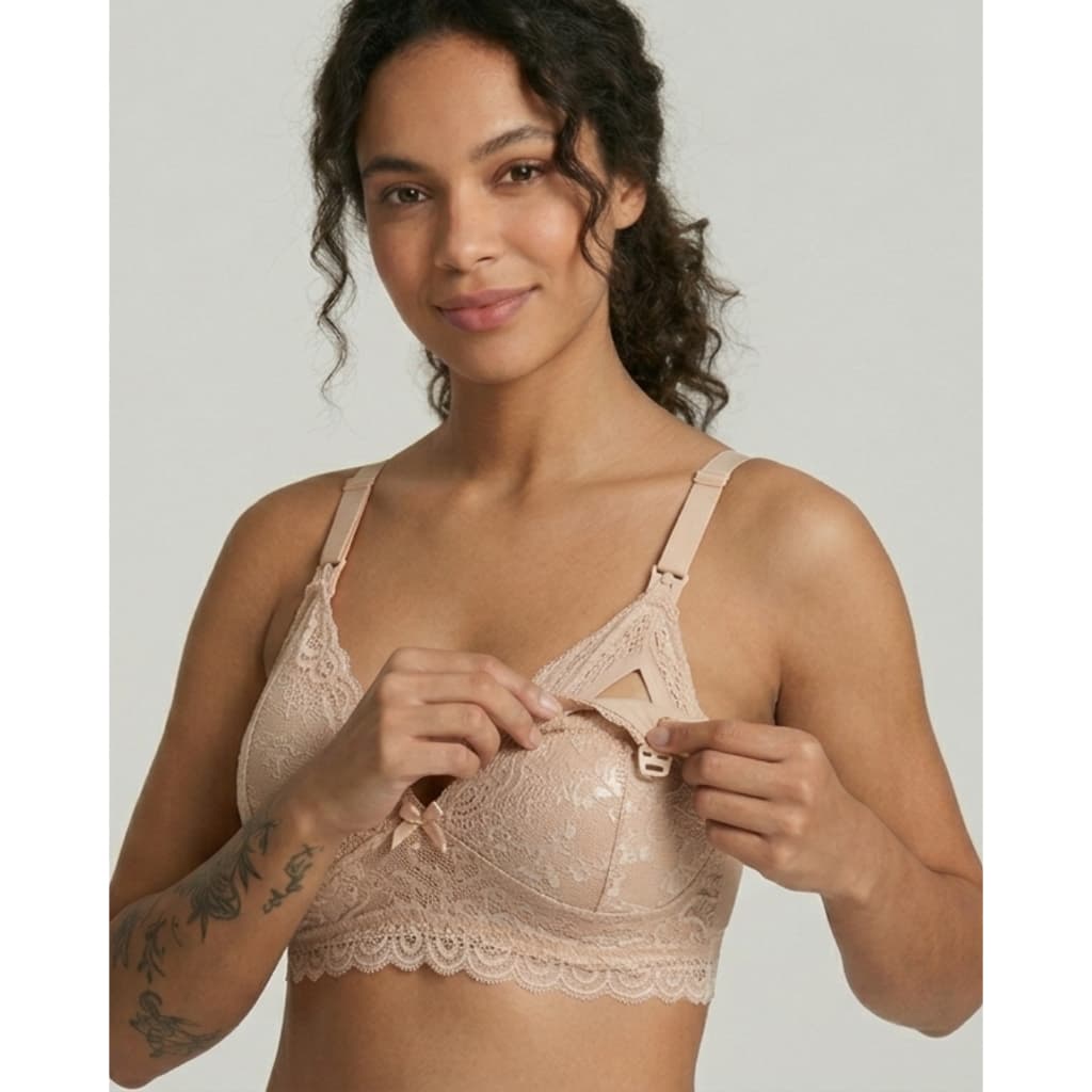 Sutiã de Amamentação Reforçado em Renda com Regulagem Gestação Pós Parto