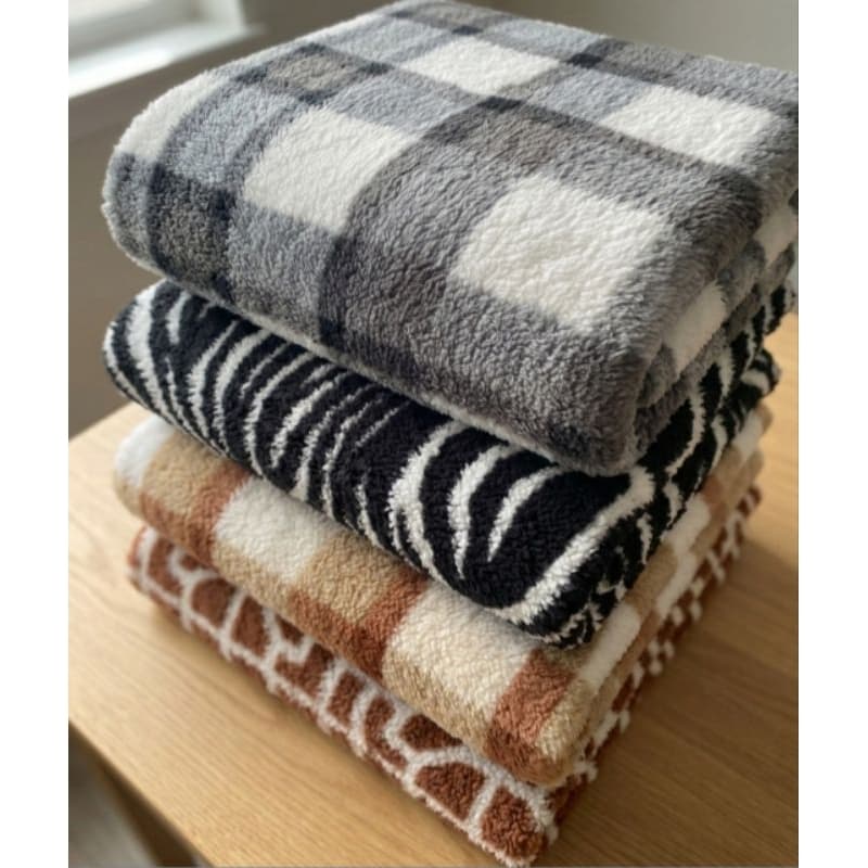 Lã carneiro estampada (1M×1,50M) Sherpa tecido de inverno