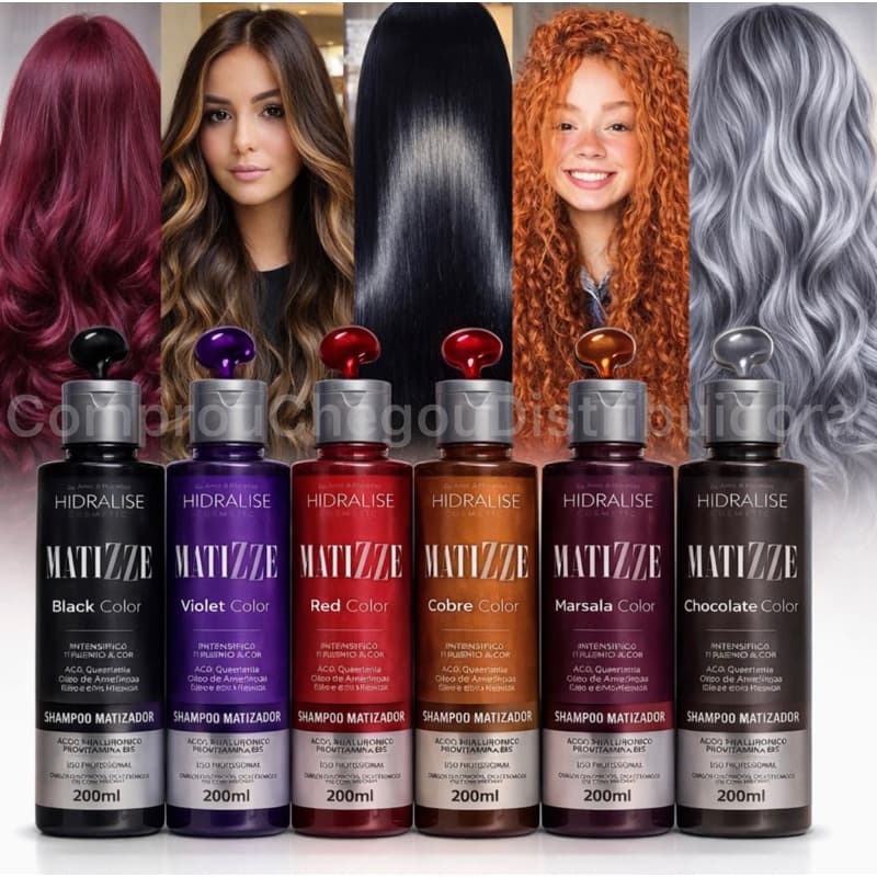 Shampoo Tonalizante Escurecedor S/ Amônia Avelã, Preto, Marsala Loiro Vermelho Ruivo Natural Matizze