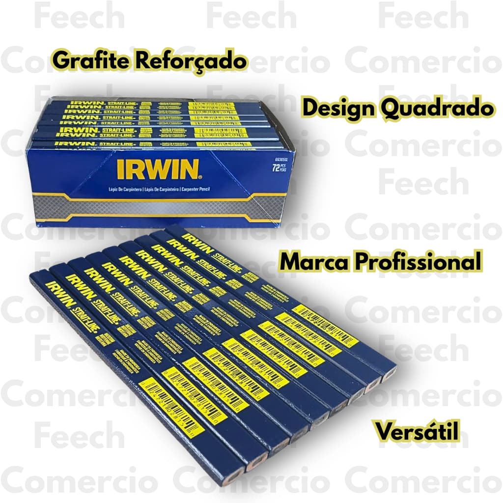 Lapis Com Grafite Reforçado De Madeira Robusta para Pedreiro Carpinteiro Marcineiro Construção Civil