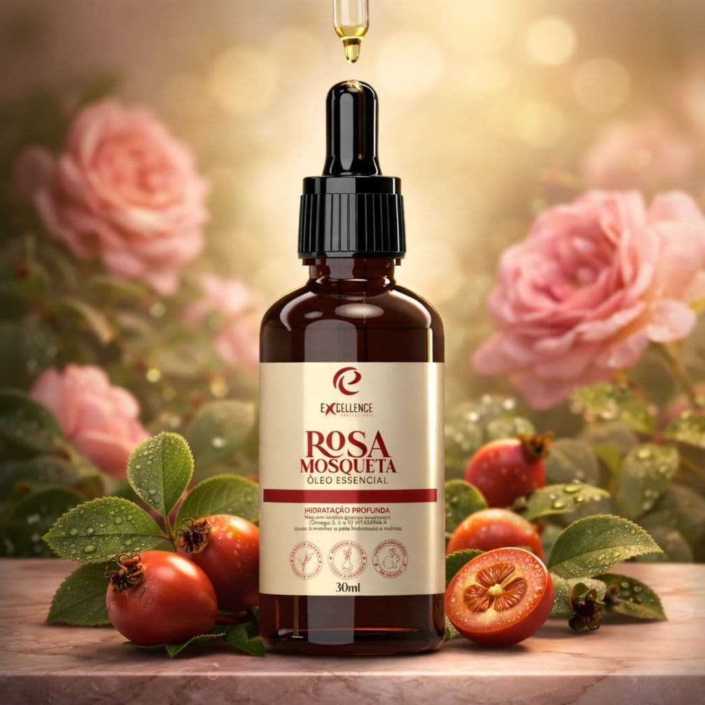 Óleo Rosa Mosqueta 100% Puro Excellence 30ml Clareador de Manchas