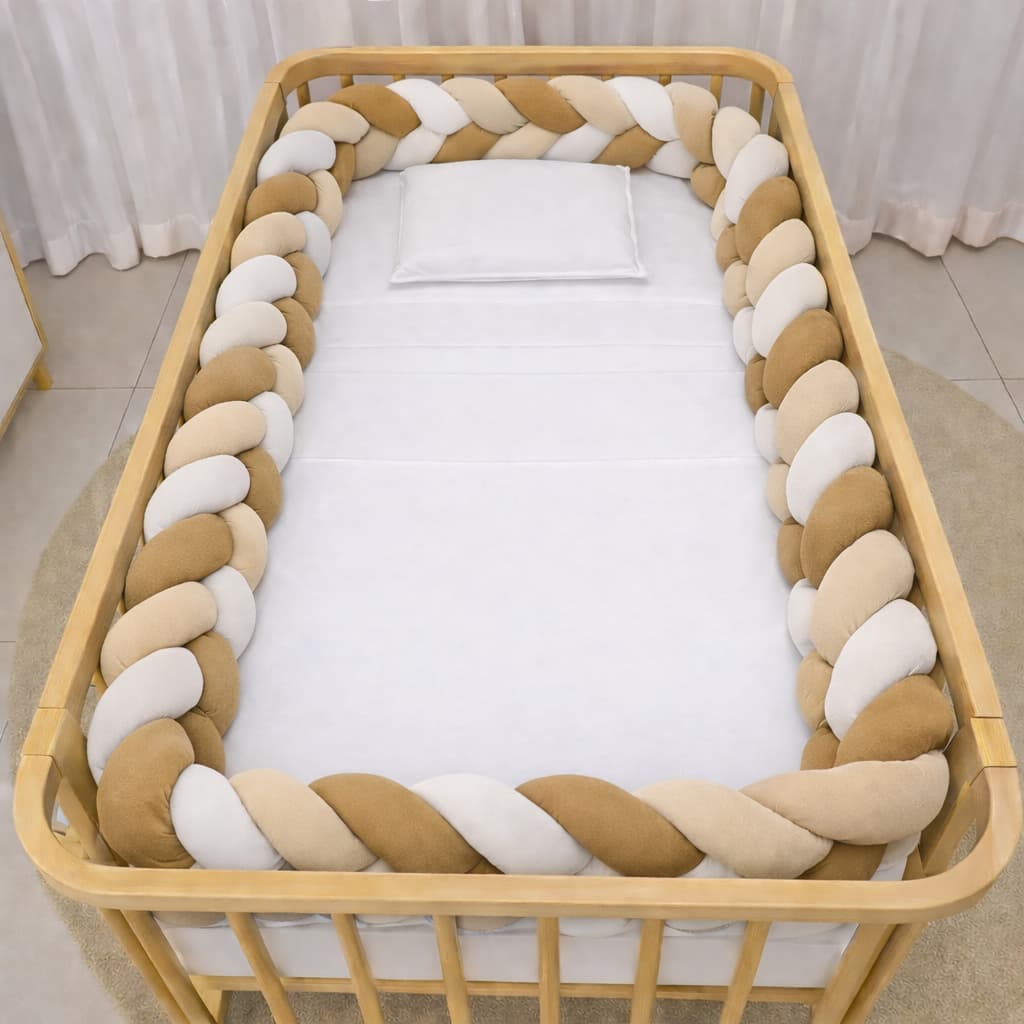 Trança para Berço Algodão Avulsa 4 Metros / 5,5 Metros de Berço Americano/Montessoriano Enxoval Bebê
