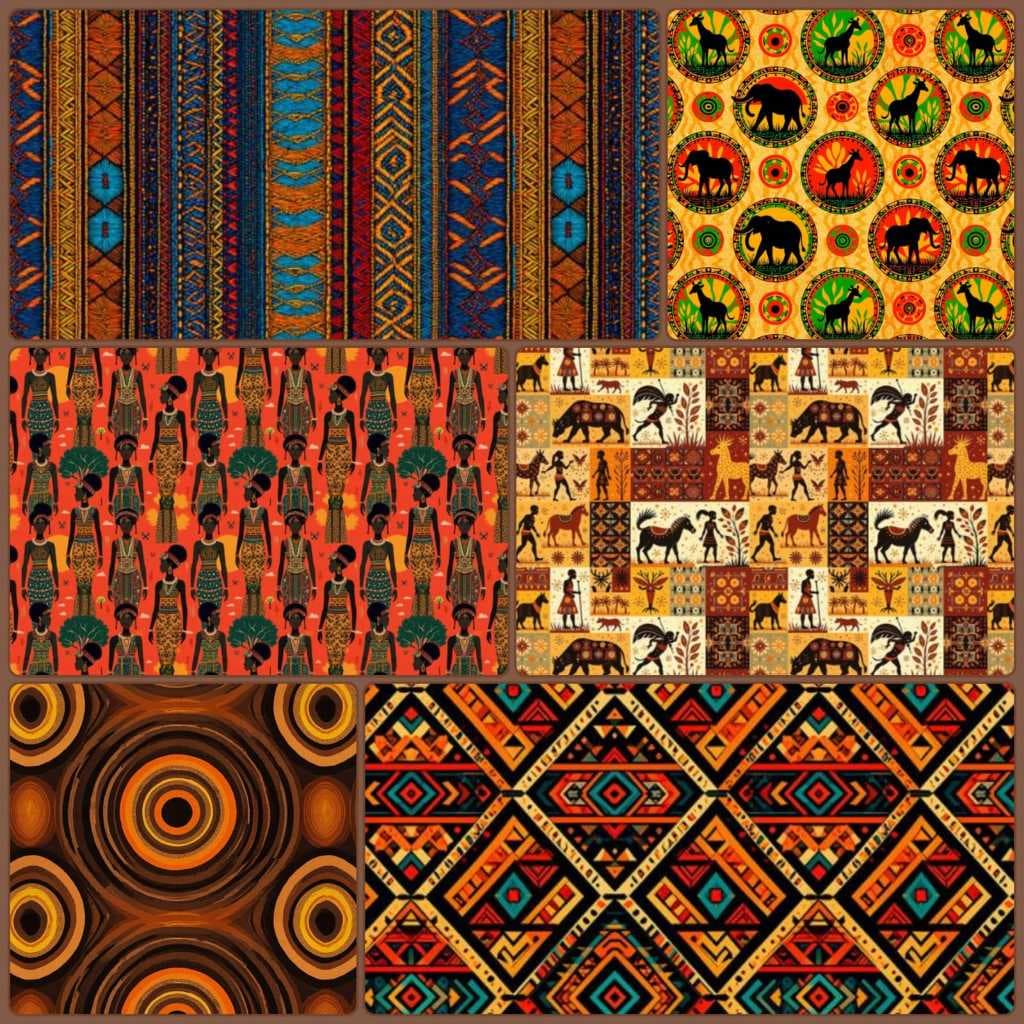 50cm Tricoline Africano Étnico Digital 100% Algodão Larg 1,50m