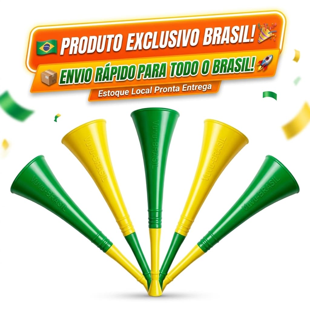 Cornetas Vuvuzelas Brasil para Torcida Copa do mundo