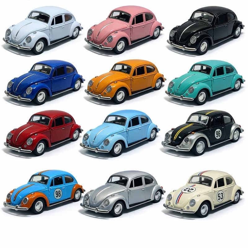 Fusca de ferro carrinho miniatura, fusquinha abre e fecha portas e capô Colecionador