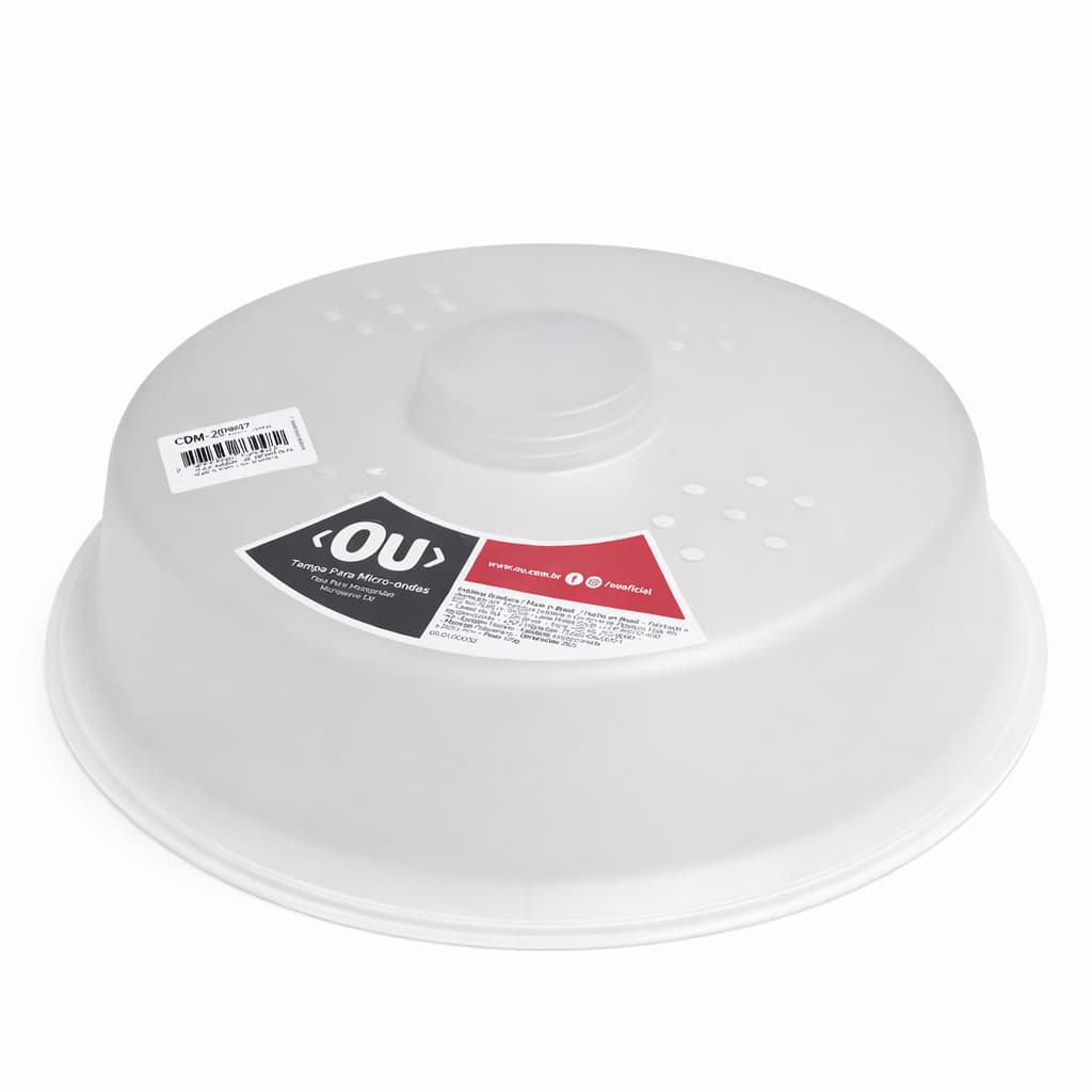 Tampa Protetora para Microondas Anti Respingo BPA Free Protetor de Prato 26,5cm