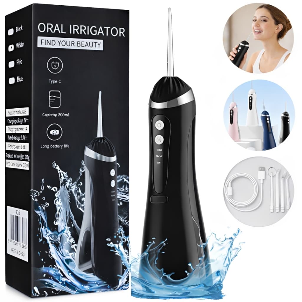 Irrigador Oral Premium Portátil Limpeza Higiene Bucal 3 Modos De Uso Bivolt