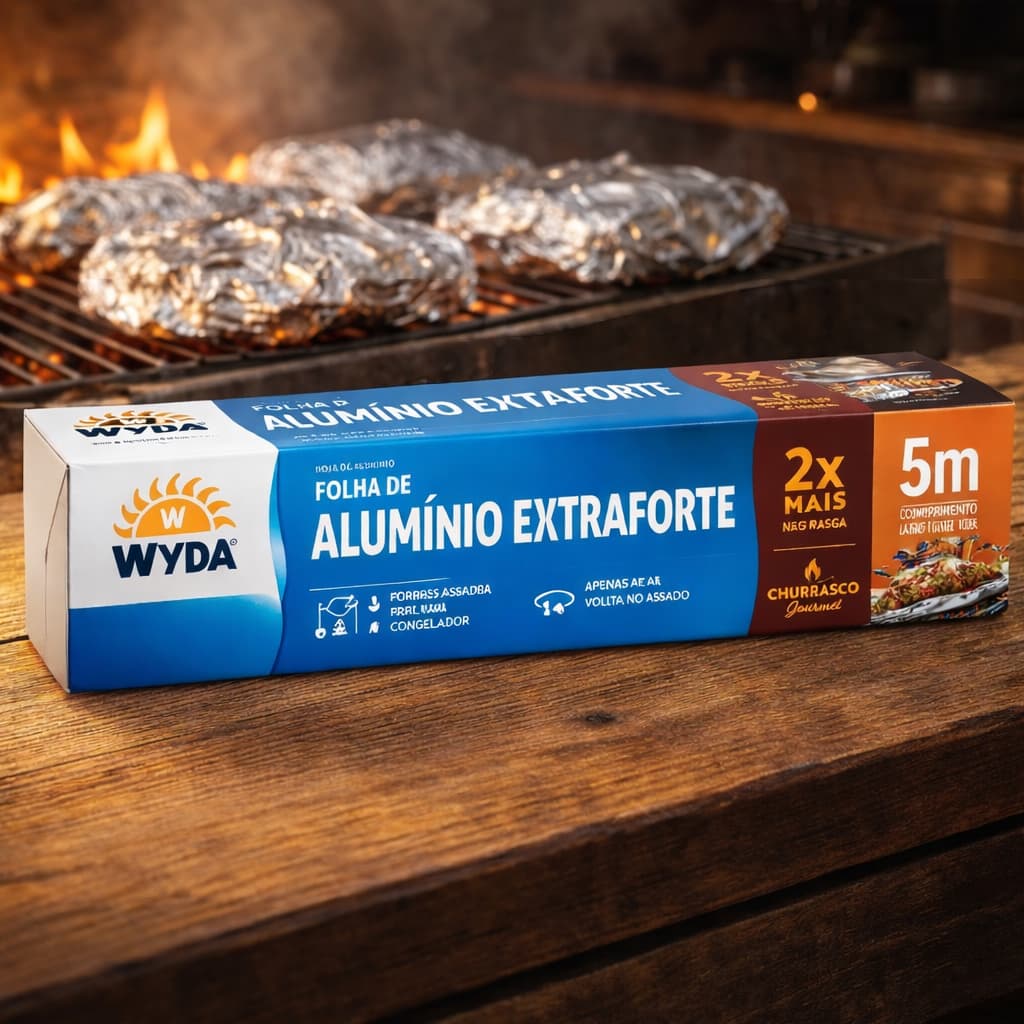 Papel Alumínio Grandes Assados - Extra Forte 60cmx5m -Wyda