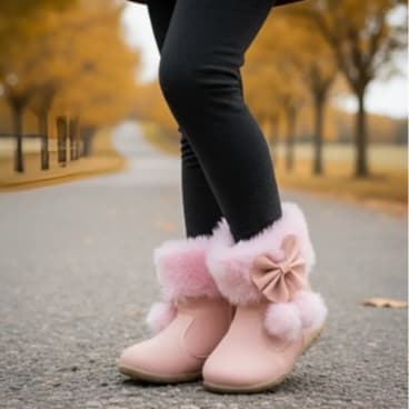 Bota Infantil Menina Inverno Pelúcia Confortável Fashion