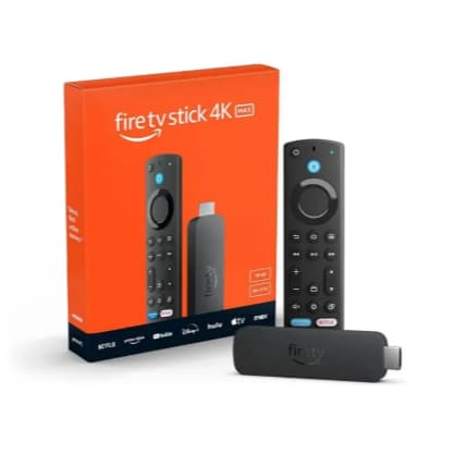 Adaptador Multimídia Amazon Fire TV Stick 4K Max com Alexa 16GB Wi-Fi 6E (2da Geração)