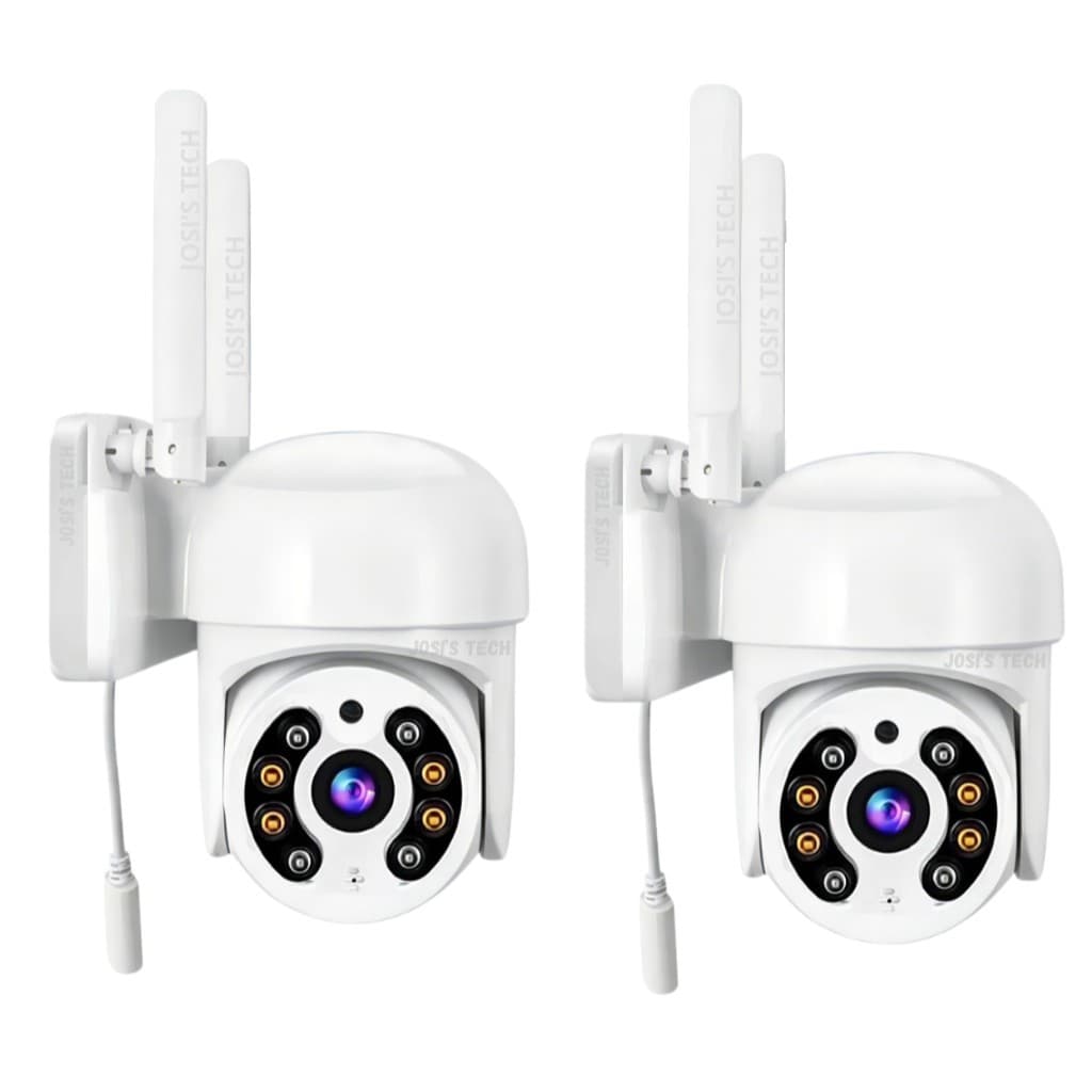 Kit 2 cameras de segurança a prova de água wifi 2.4g visão norturna Yoosee OU Icsee segue movimento