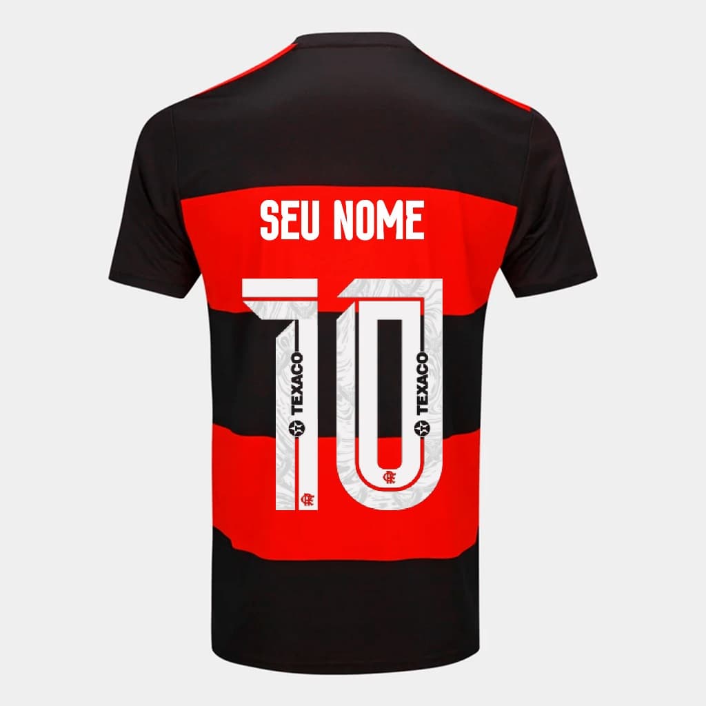 Manto Flamengo Fan Masculina Jogo 1 Adidas 2026 – Personalize Seu Nome e Seu Número