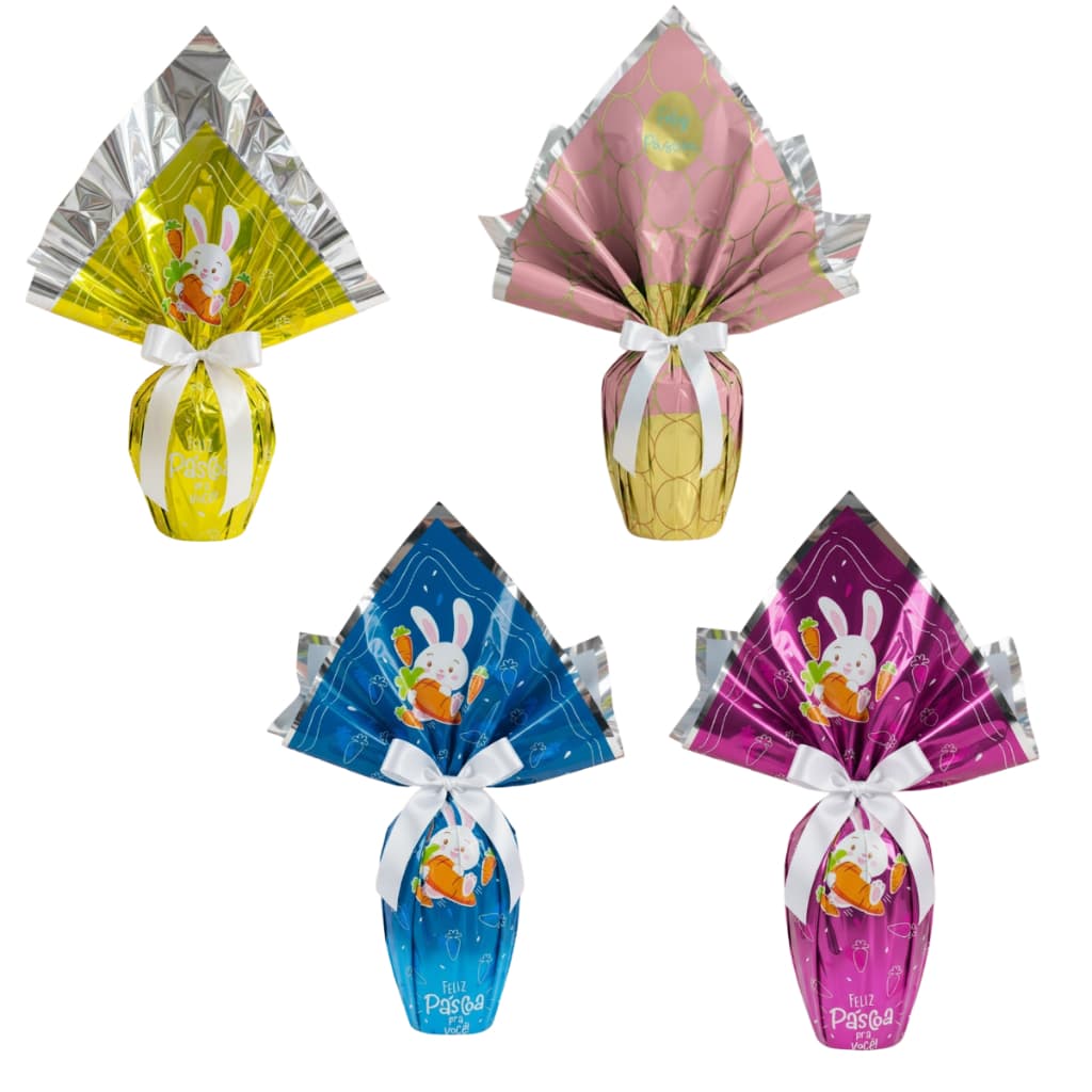 25 Sacos Para Ovo De Páscoa 150/250g 25x25cm Decorativo Embalagem Albano