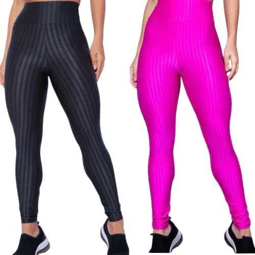 Legging Academia 3D Cintura Alta Modela o Corpo Fitness
